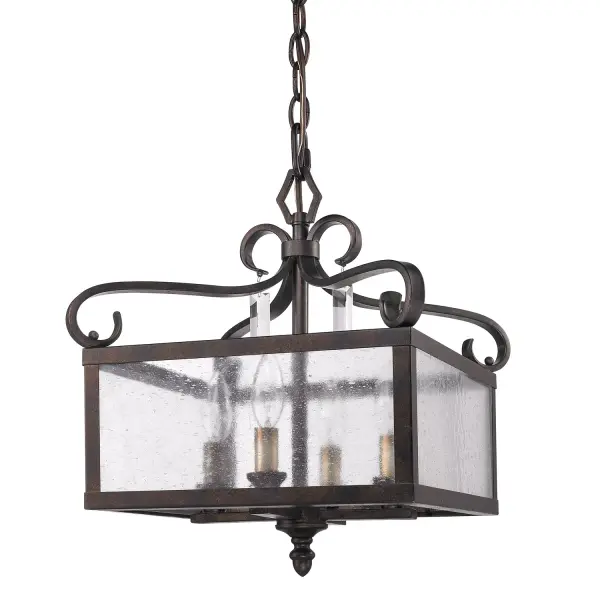 Valencia Four Light Pendant in Fired Bronze - Image 4
