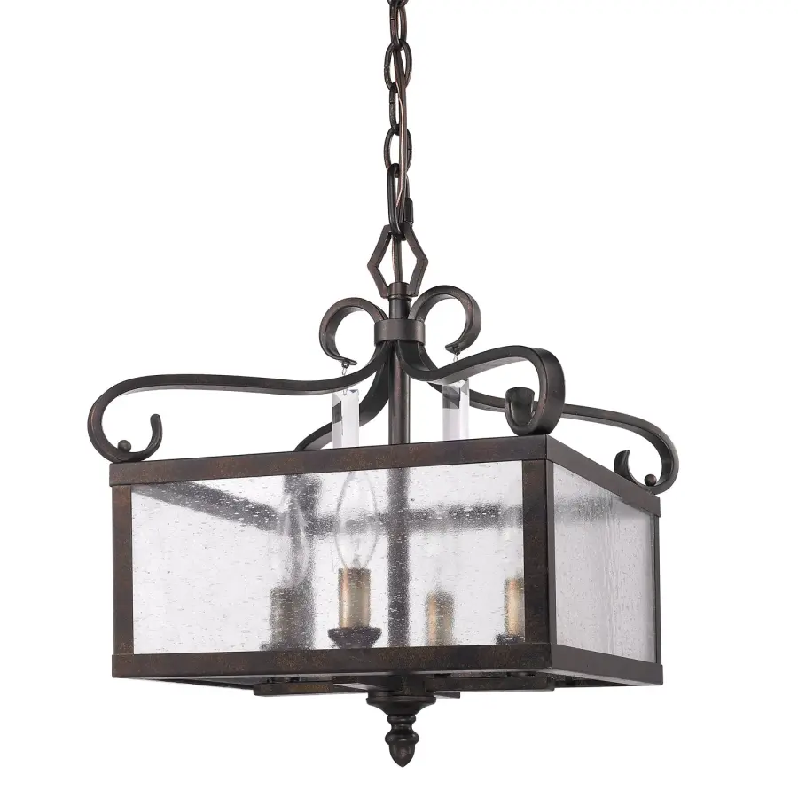 Valencia Four Light Pendant in Fired Bronze - Image 4
