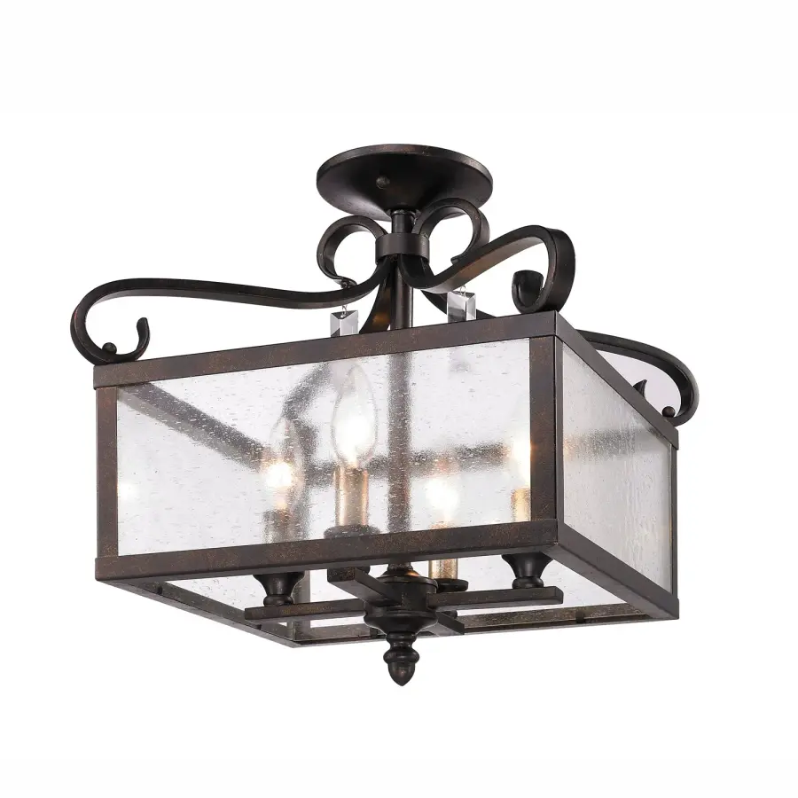 Valencia Four Light Pendant in Fired Bronze - Image 5