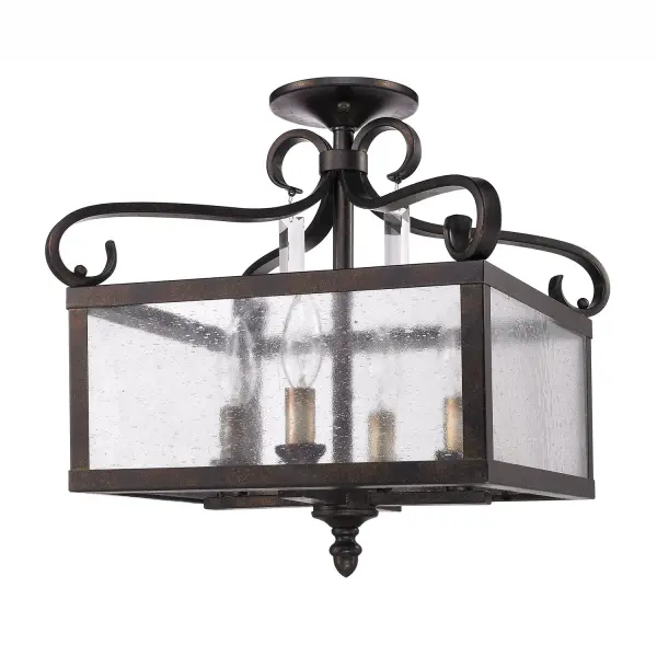 Valencia Four Light Pendant in Fired Bronze - Image 6