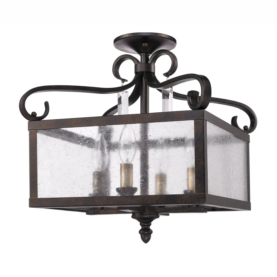 Valencia Four Light Pendant in Fired Bronze - Image 6