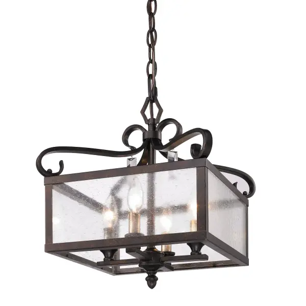 Valencia Four Light Semi-Flush Mount in Fired Bronze - Image 3