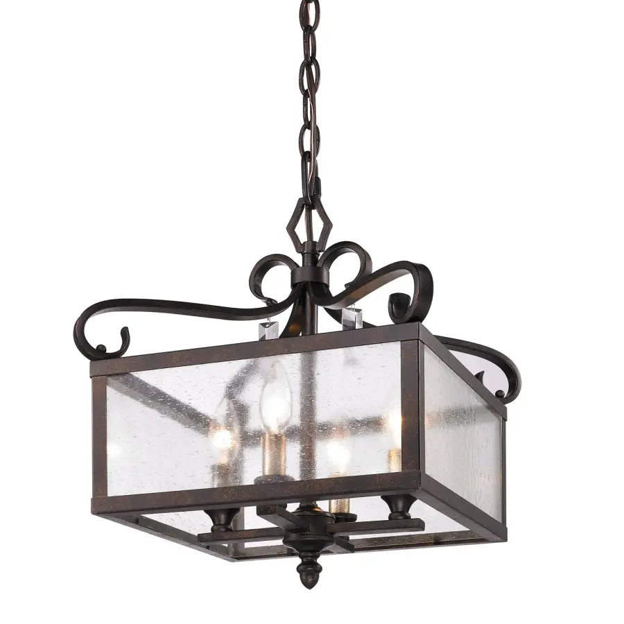Valencia Four Light Semi-Flush Mount in Fired Bronze - Image 3