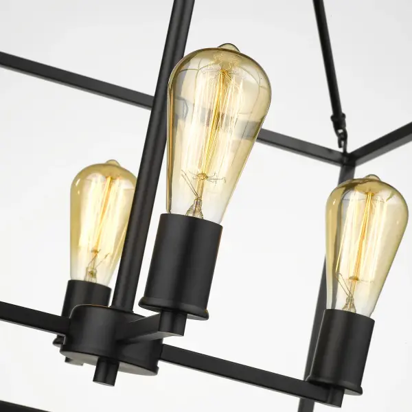 Golden Lighting Wesson 4-Light Chandelier in Matte Black - Image 3