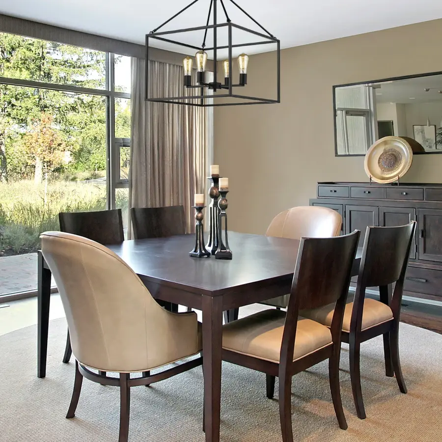 Golden Lighting Wesson 4-Light Chandelier in Matte Black - Image 4