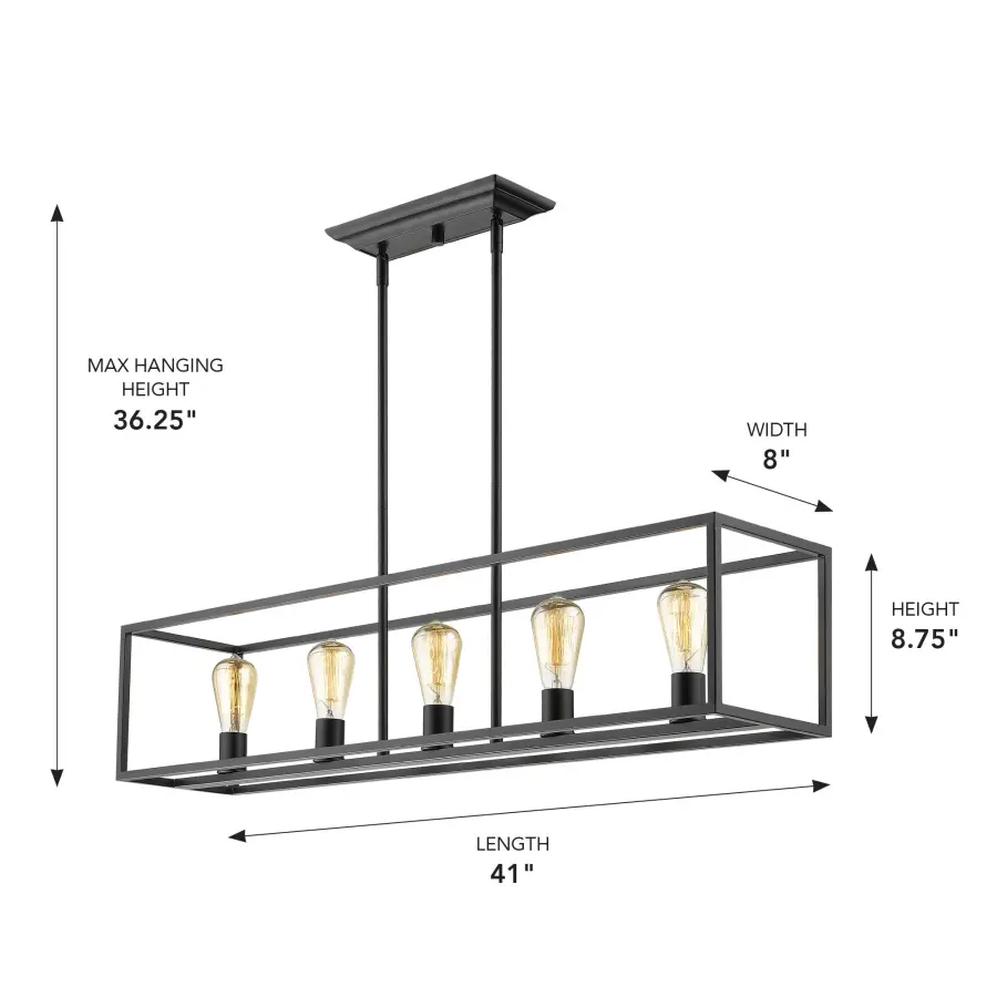 Golden Lighting Wesson 3-Light Flush Mount in Matte Black - Image 4