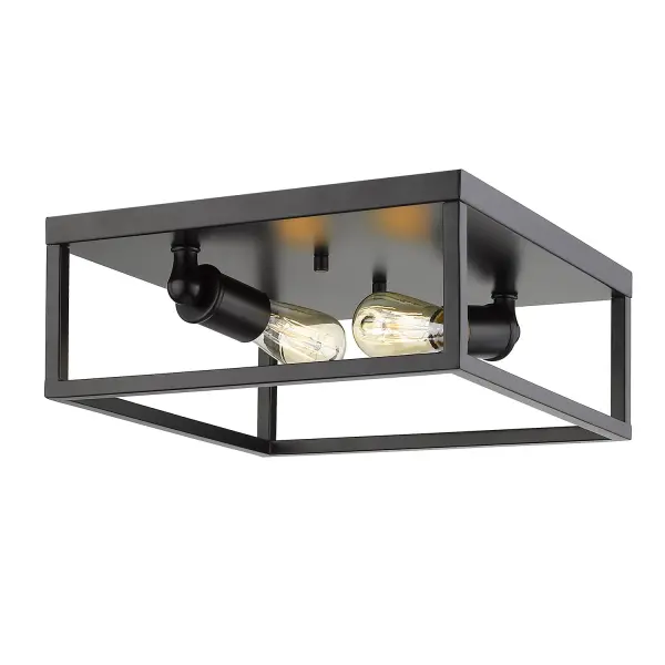 Sleek Industrial Flush Mount Perfect for Low Ceilings - Image 1