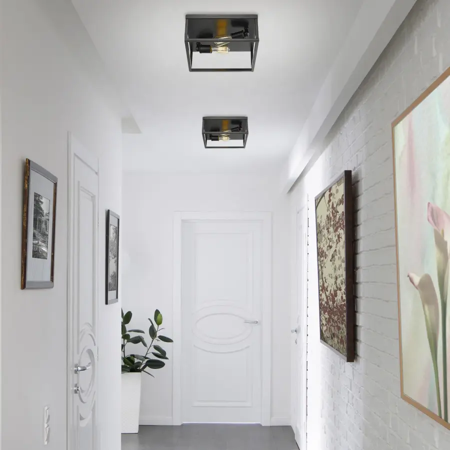 Golden Lighting Wesson 2-Light Flush Mount in Matte Black - Image 5