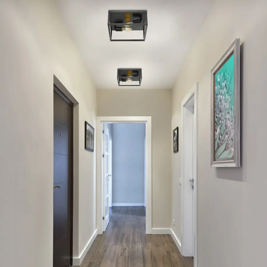 Golden Lighting Wesson 2-Light Flush Mount in Matte Black - Image 6