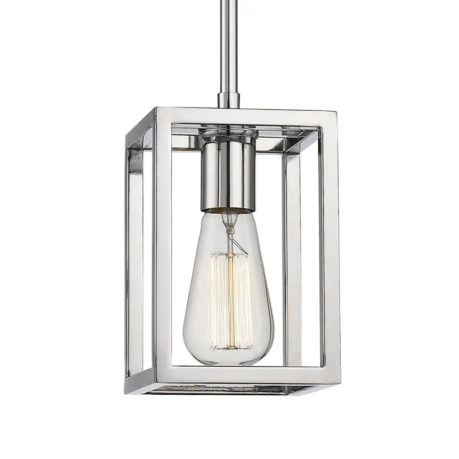 Golden Lighting Wesson 1-Light Pendant in Chrome - Image 1