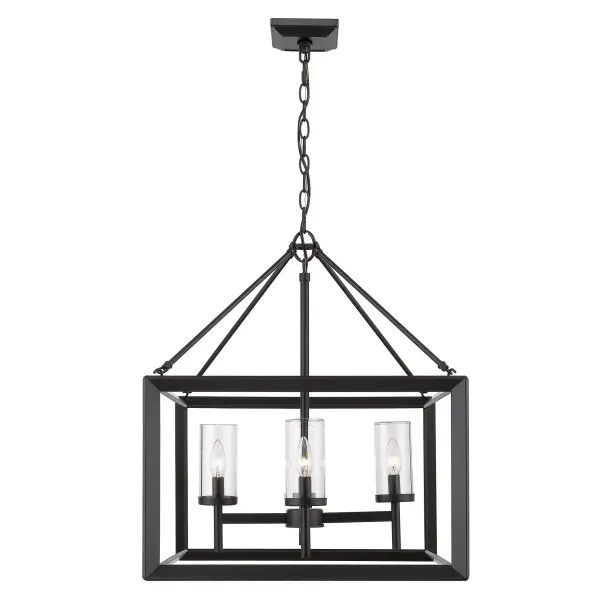 Golden Lighting Smyth 4-Light Chandelier in Matte Black - Image 3