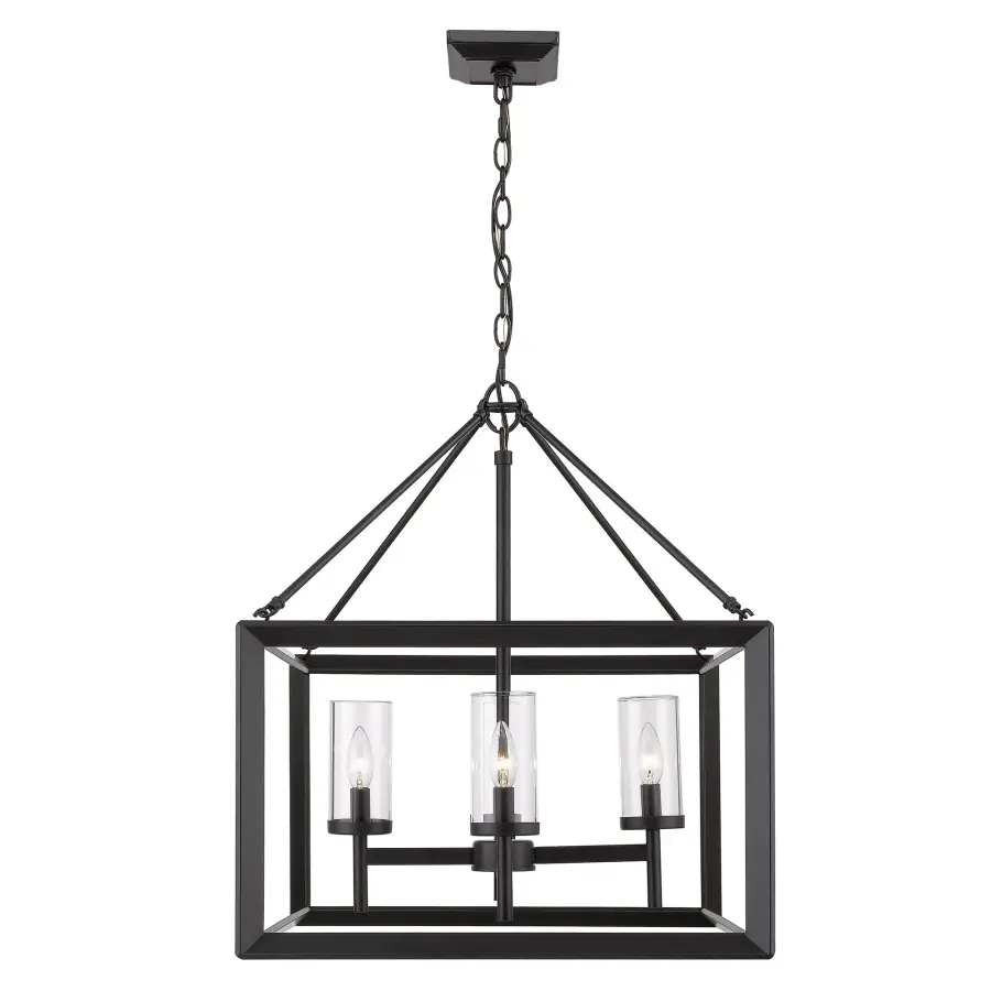 Golden Lighting Smyth 4-Light Chandelier in Matte Black - Image 3