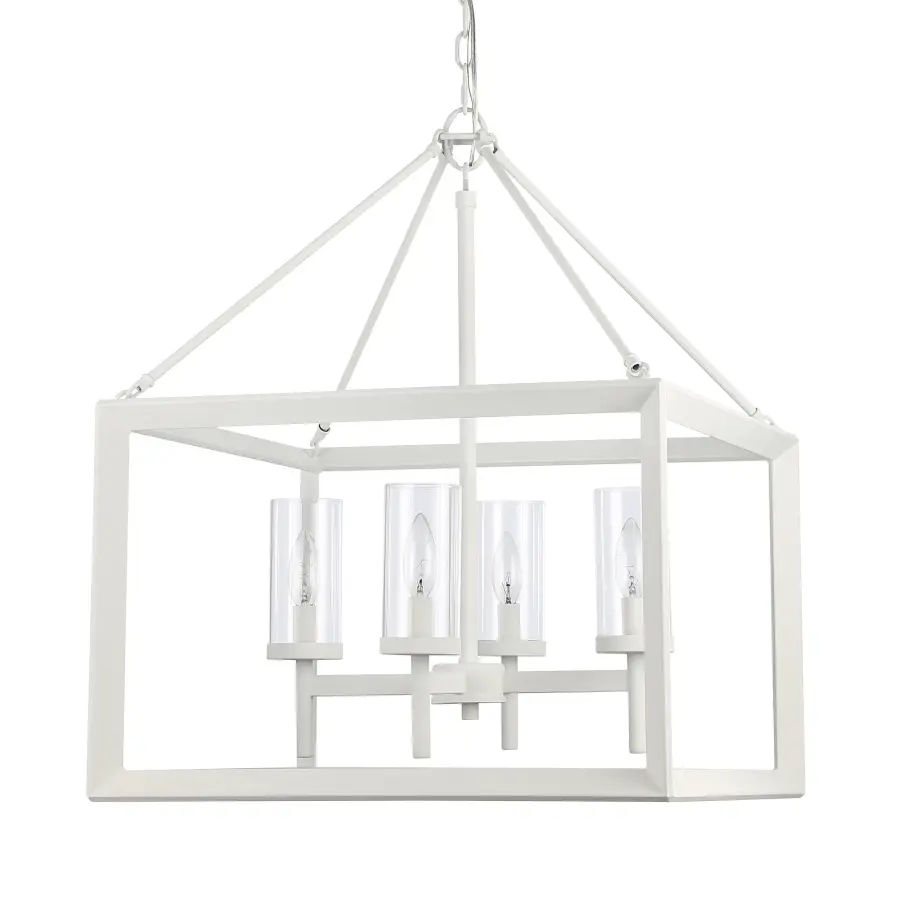 Golden Lighting Smyth 4-Light Chandelier in Natural White - Image 1