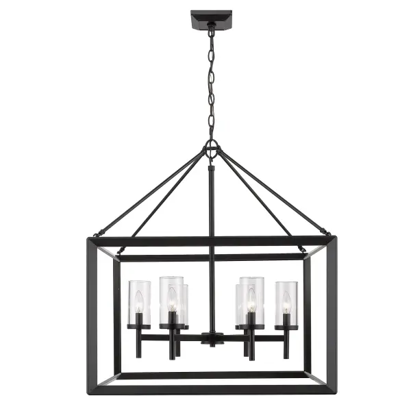 Golden Lighting Smyth 6-Light Chandelier in Matte Black - Image 3