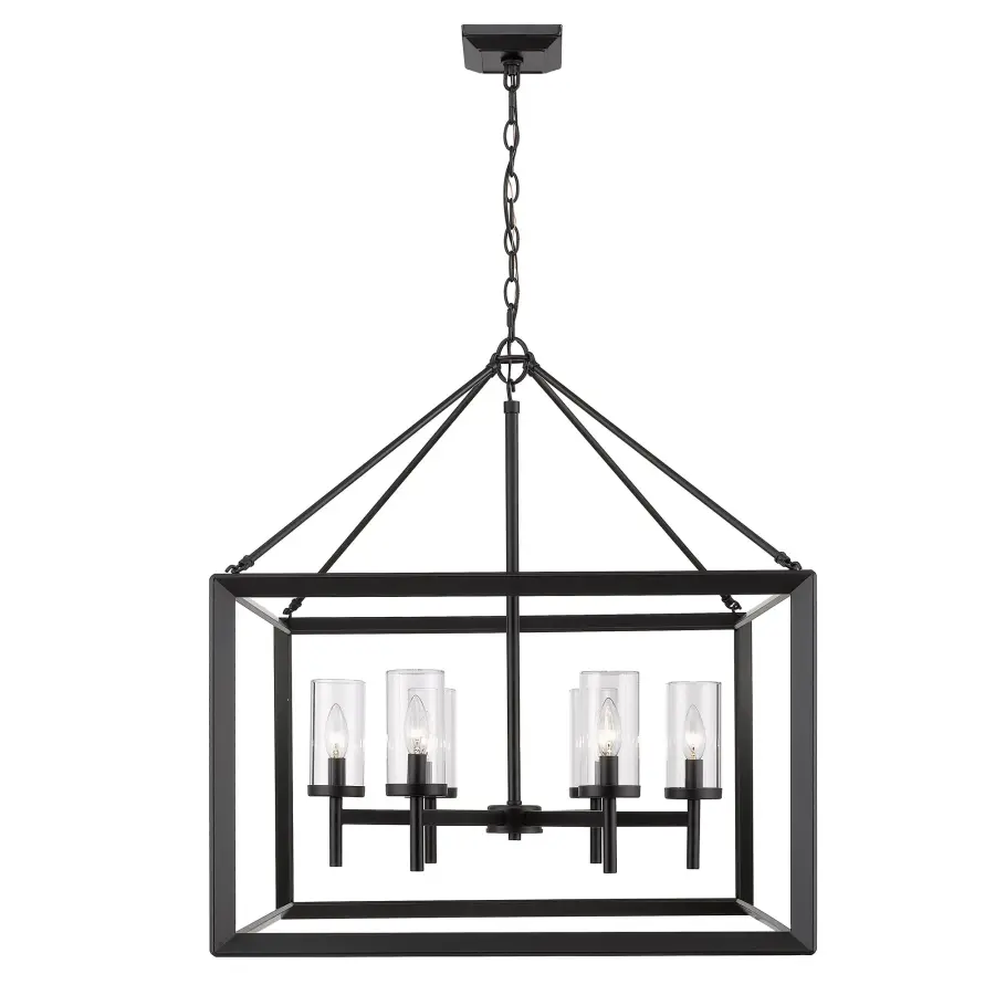 Golden Lighting Smyth 6-Light Chandelier in Matte Black - Image 3