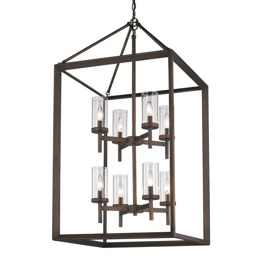 Golden Lighting Smyth 8-Light Pendant in Gunmetal Bronze - Image 1