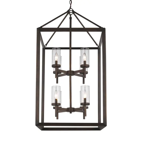 Golden Lighting Smyth 8-Light Pendant in Gunmetal Bronze - Image 3