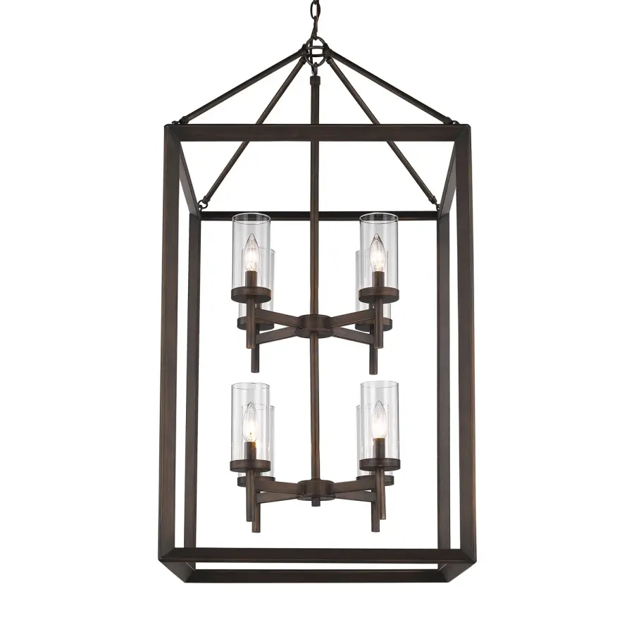 Golden Lighting Smyth 8-Light Pendant in Gunmetal Bronze - Image 3