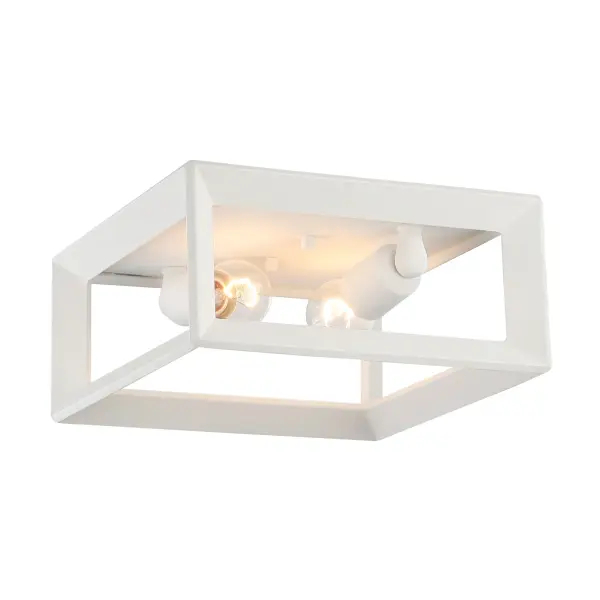 The Smyth 2-Light Flush Mount combines transitional elegance with practical functionality. Its Natural White finish offers a soft, organic aesthetic while the clean geometric design suits modern and traditional interiors alike.