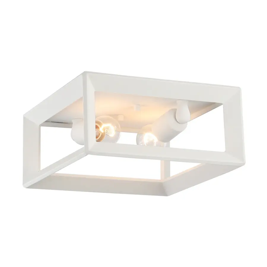 Golden Lighting Smyth 2-Light Flush Mount in Natural White - Image 1
