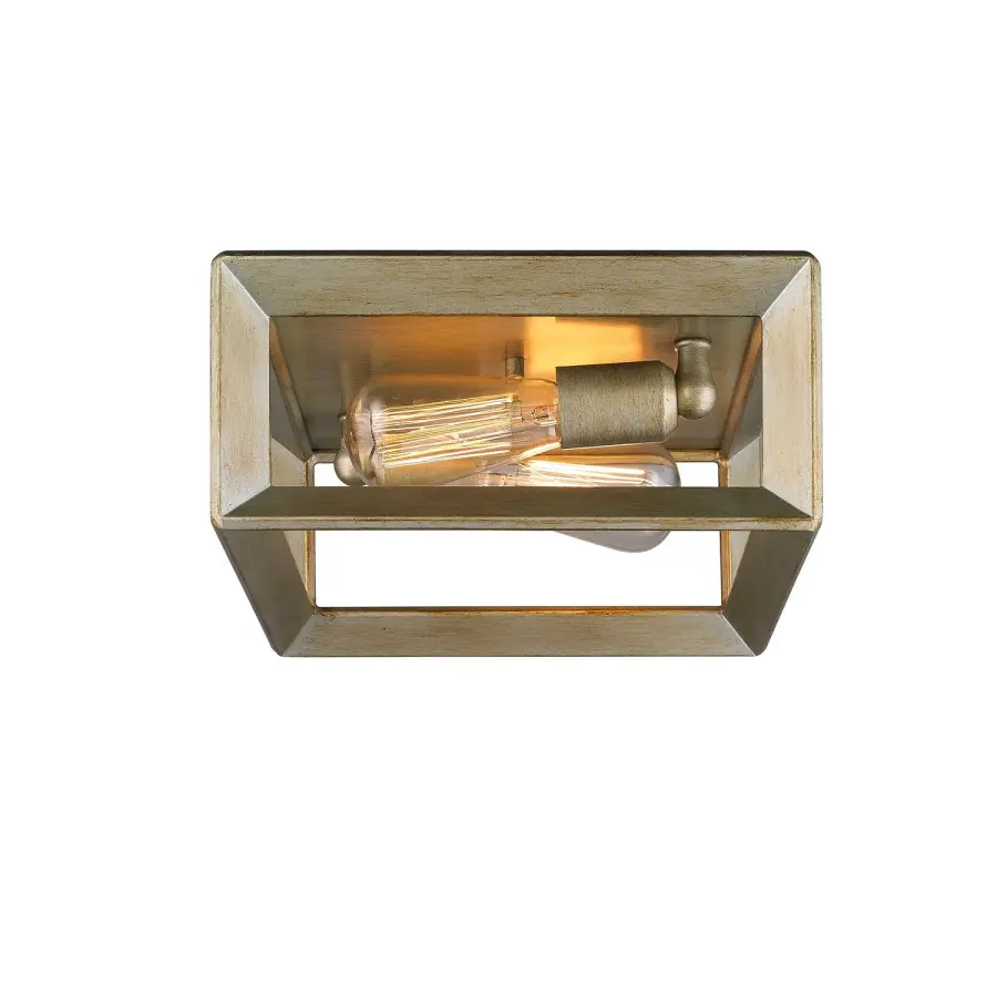 Golden Lighting Smyth 2-Light Flush Mount in White Gold - Image 3