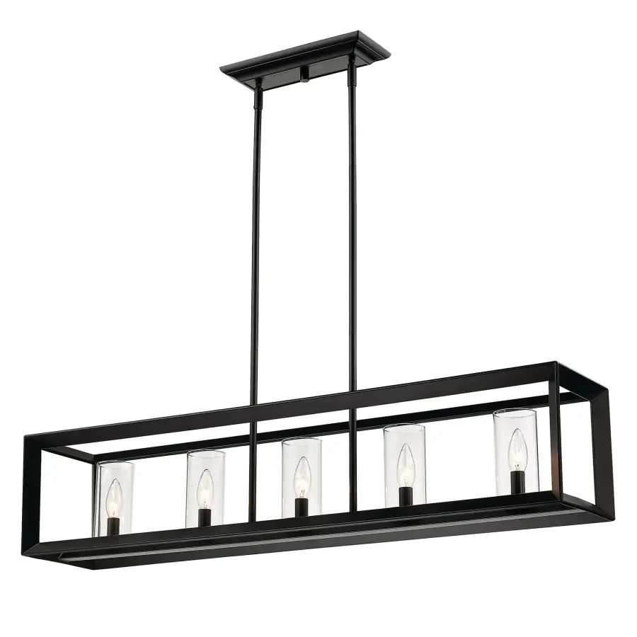 Golden Lighting Smyth 5-Light Island Light in Matte Black - Image 1