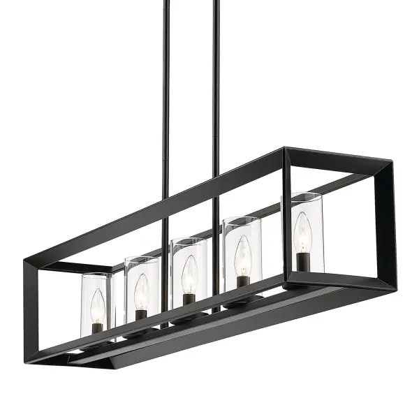 Golden Lighting Smyth 5-Light Island Light in Matte Black - Image 3