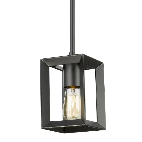 Golden Lighting Smyth 1-Light Pendant in Matte Black - Image 3