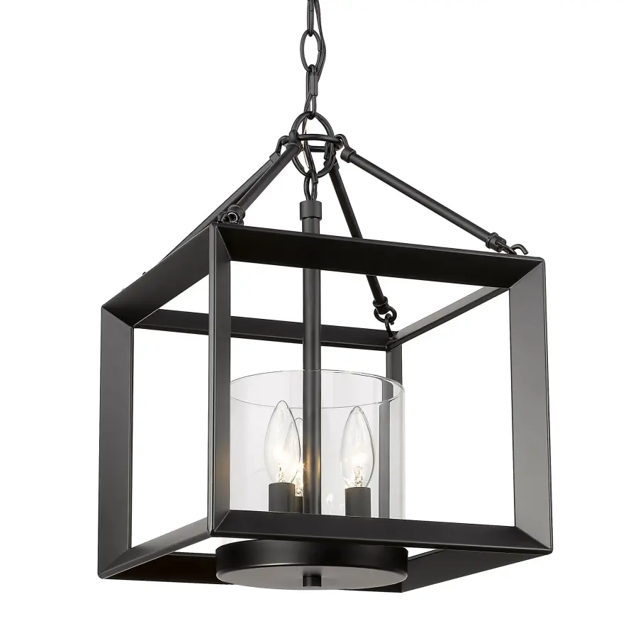 Golden Lighting Smyth 3-Light Chandelier in Matte Black - Image 1