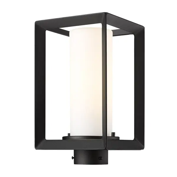 The Golden Lighting Smyth outdoor post light combines classic lantern styling with modern durability. Its Natural Black finish and Opal Glass shade create a soft, welcoming glow perfect for pathways and entryways.