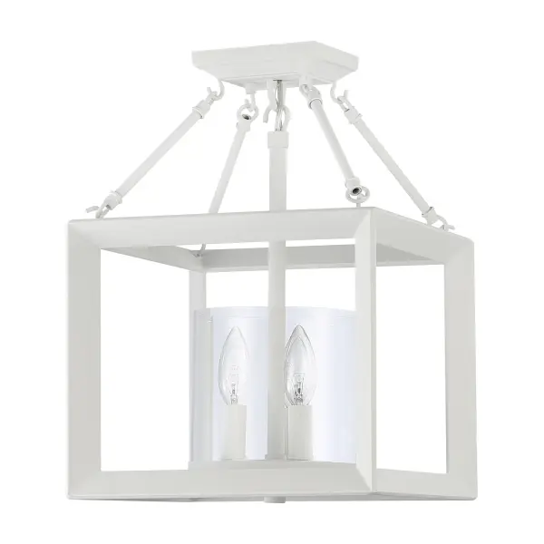 Golden Lighting Smyth 3-Light Semi-Flush Mount in Natural White - Image 3