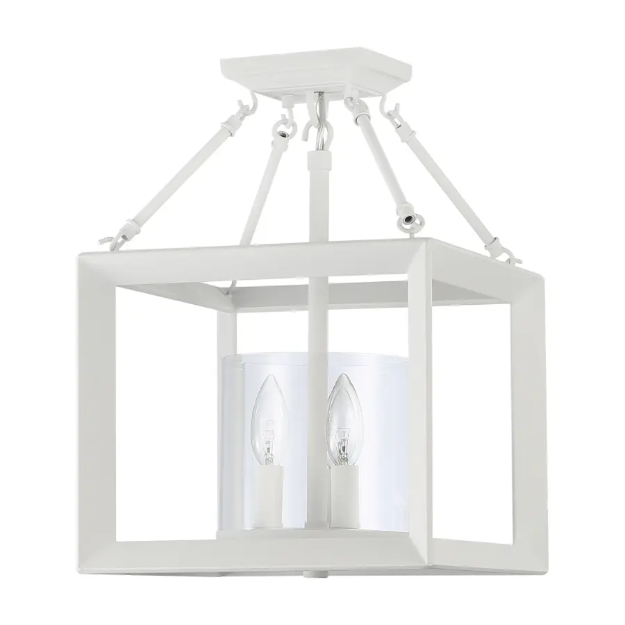 Golden Lighting Smyth 3-Light Semi-Flush Mount in Natural White - Image 3