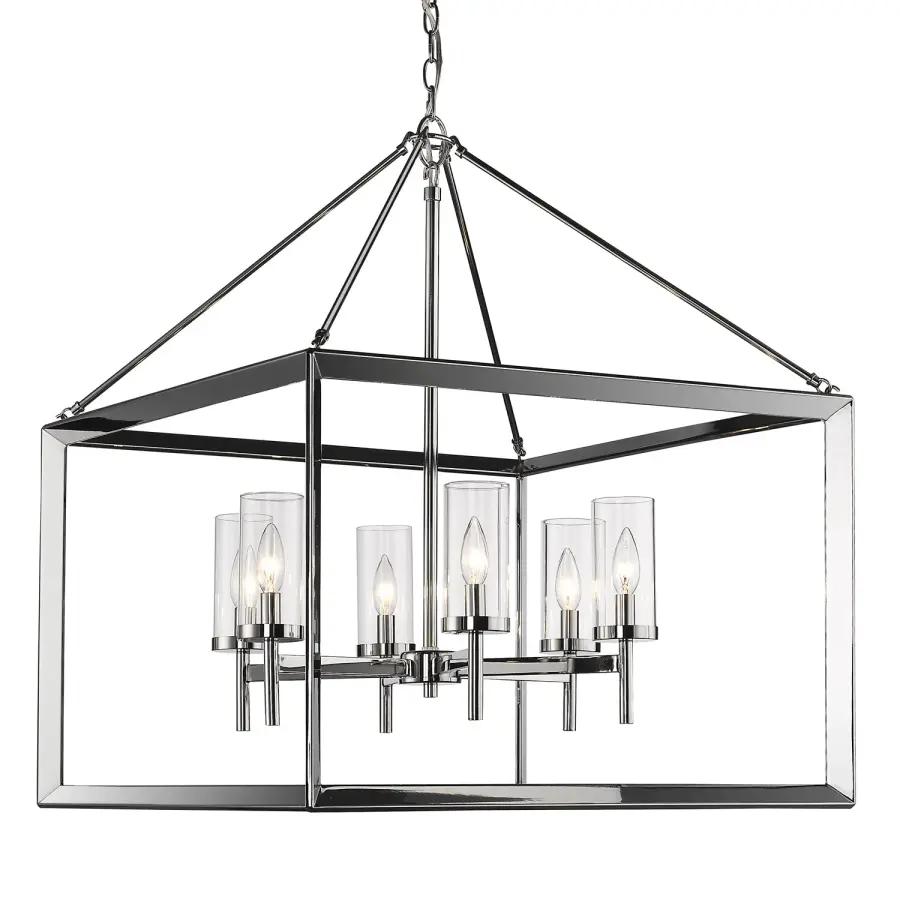Smyth 6-Light Chandelier in Chrome with Clear Glass - Image 2