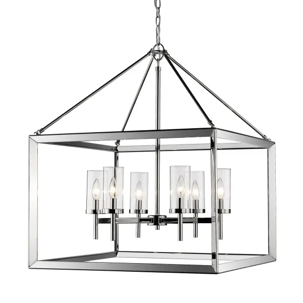 Smyth 6-Light Chandelier in Chrome with Clear Glass - Image 3