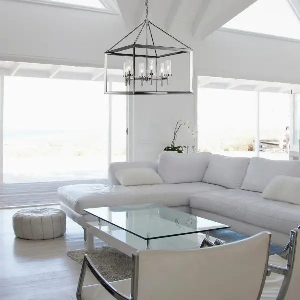 Smyth 6-Light Chandelier in Chrome with Clear Glass - Image 6