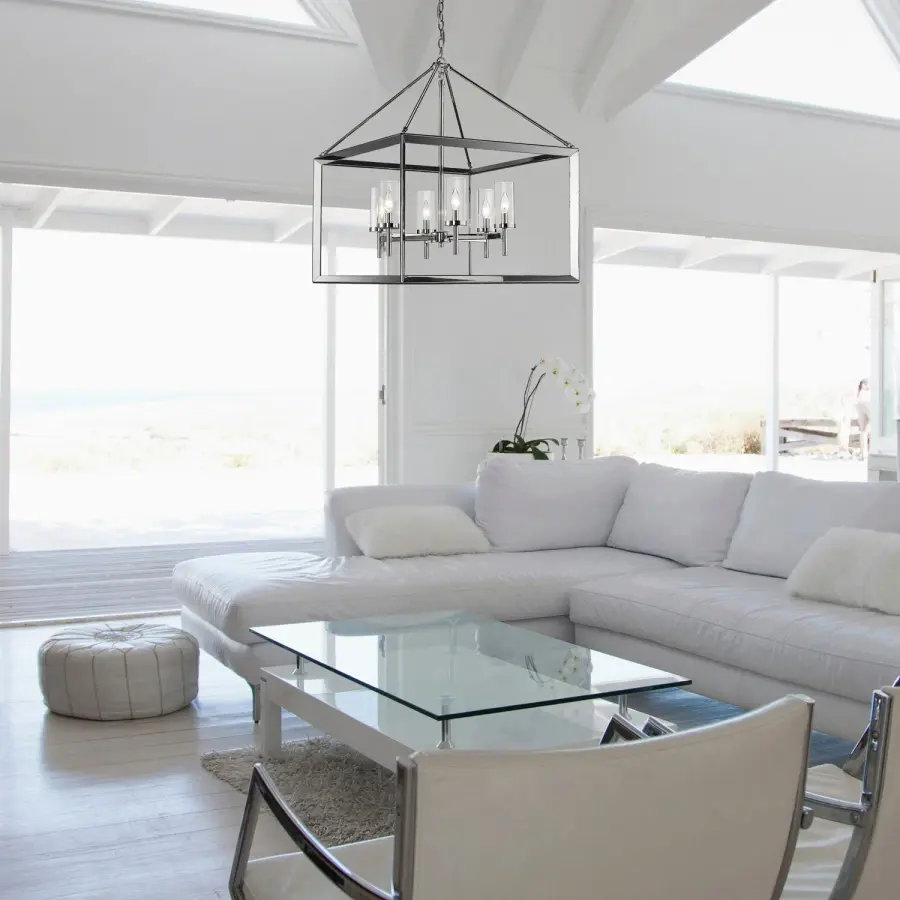 Smyth 6-Light Chandelier in Chrome with Clear Glass - Image 6
