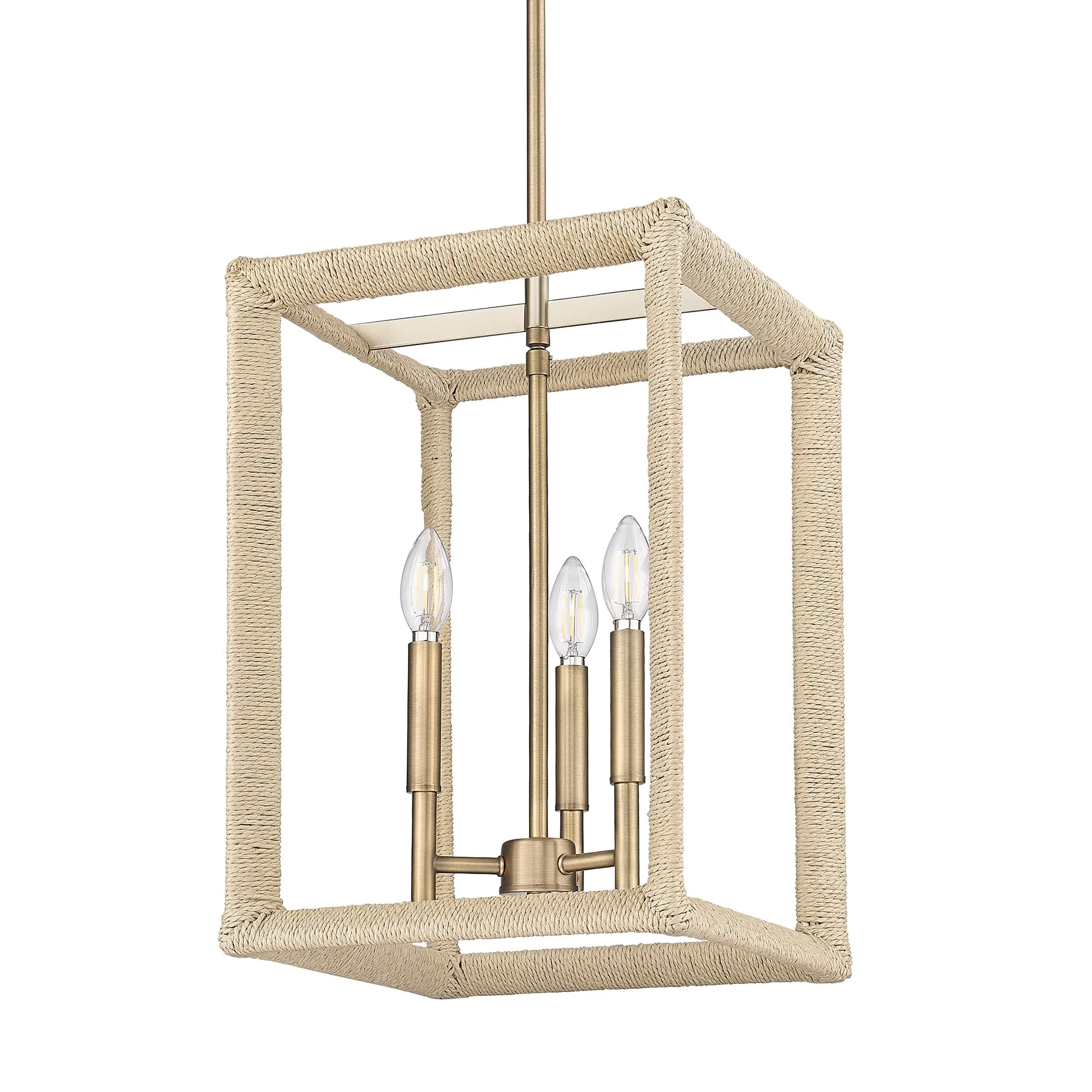 Kimber Three Light Pendant in Modern Brass
