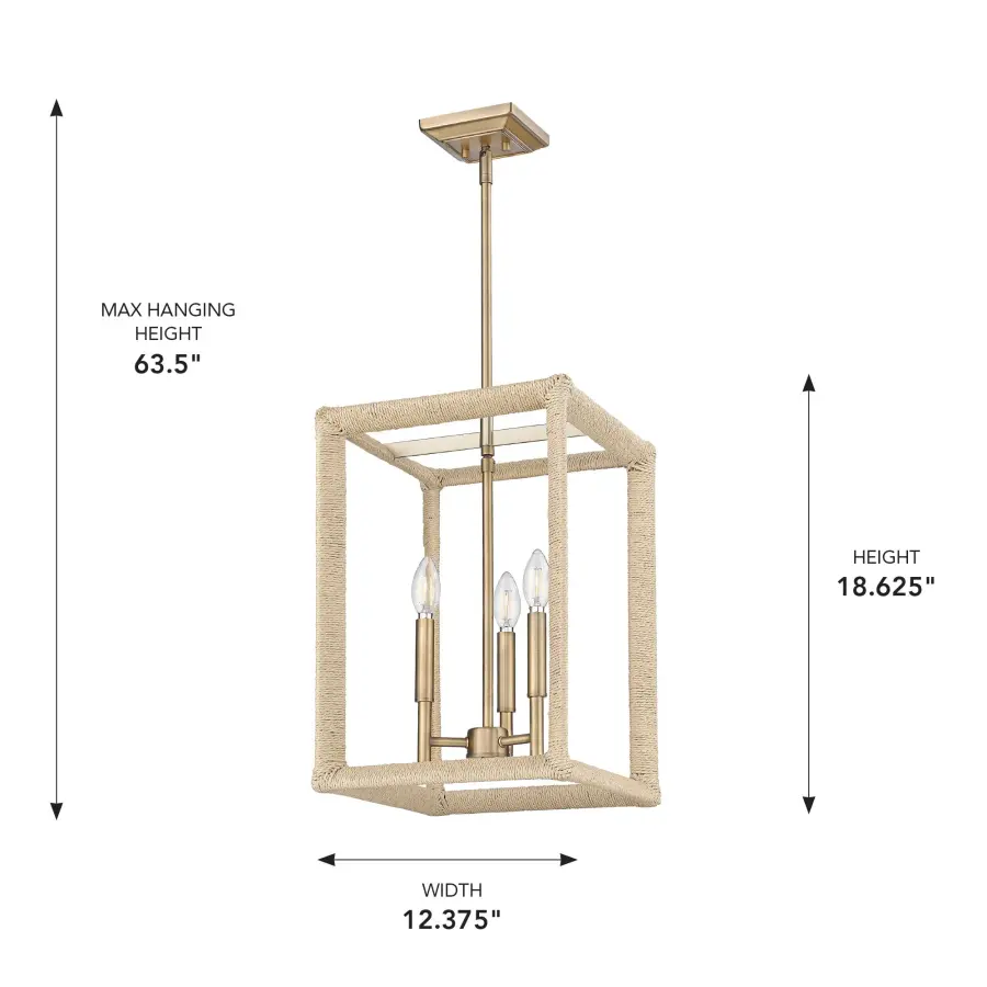 Kimber Three Light Pendant in Modern Brass - Image 7