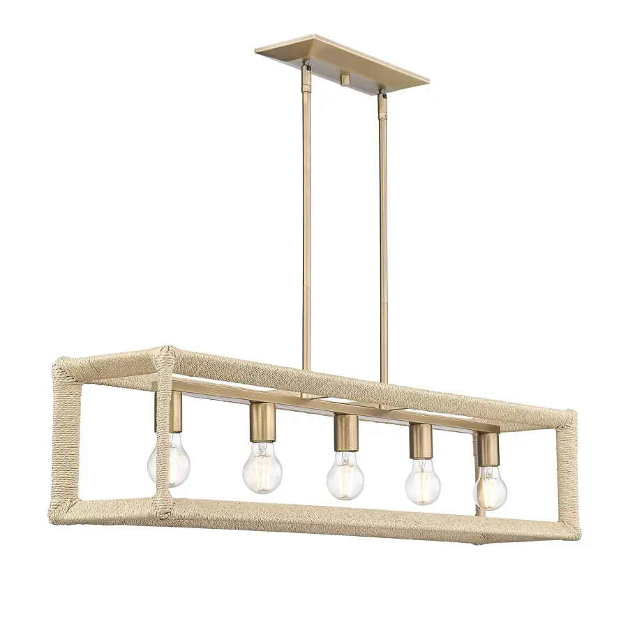 Kimber Five Light Linear Pendant in Modern Brass - Image 3