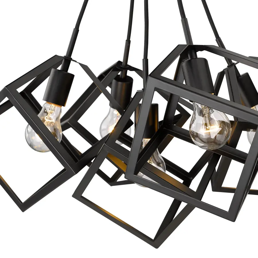 Golden Lighting Cassio 5-Light Chandelier in Matte Black - Image 5