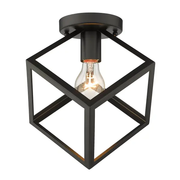 Golden Lighting Cassio 1-Light Flush Mount in Matte Black - Image 3