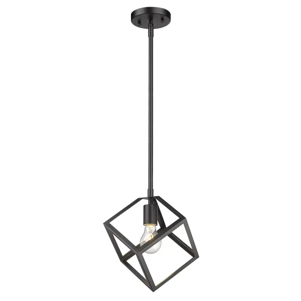 Golden Lighting Cassio 1-Light Pendant in Matte Black - Image 3