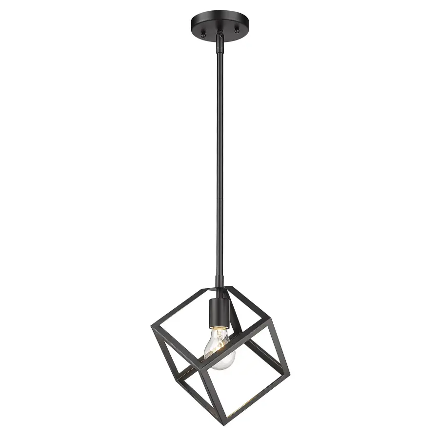 Golden Lighting Cassio 1-Light Pendant in Matte Black - Image 3
