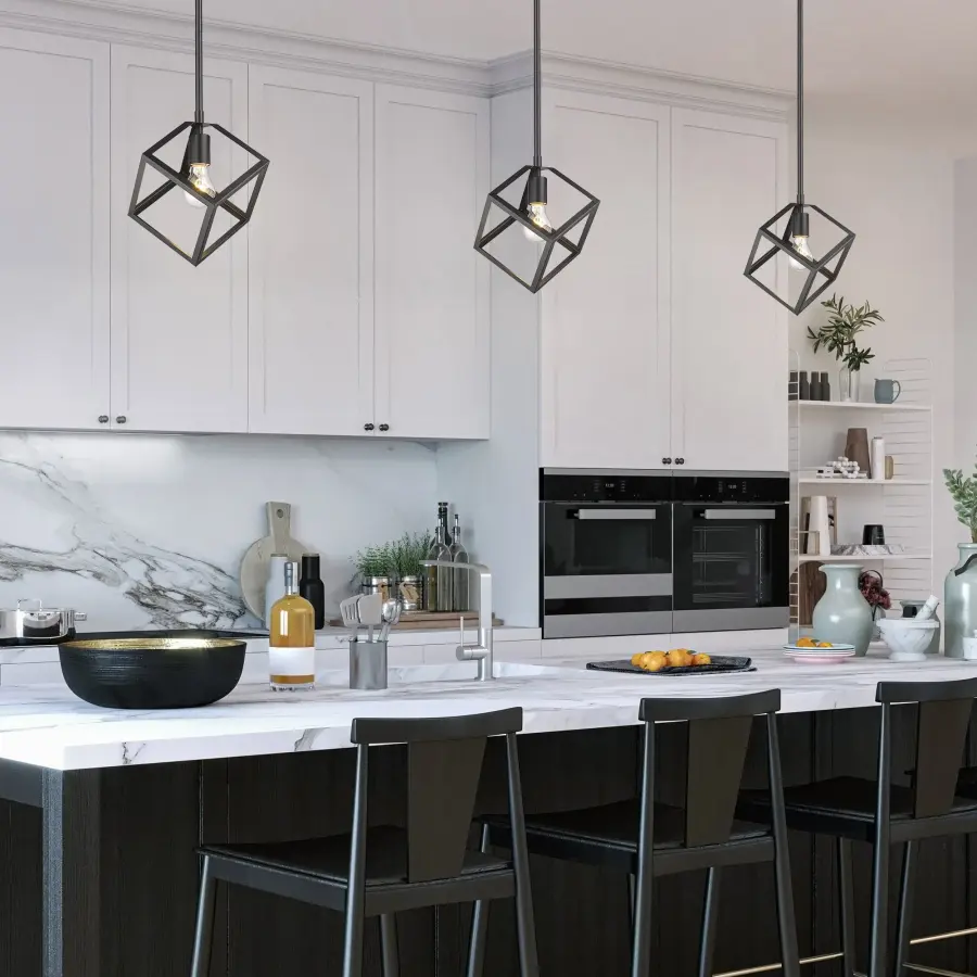 Golden Lighting Cassio 1-Light Pendant in Matte Black - Image 4