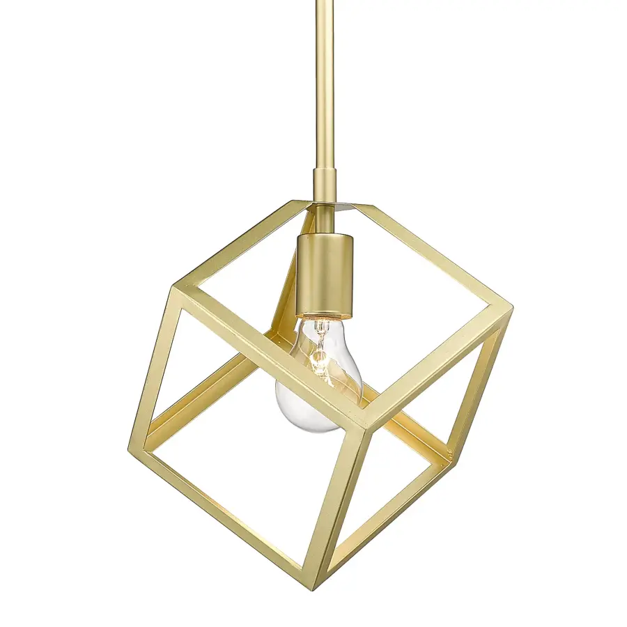Golden Lighting Cassio 1-Light Pendant in Olympic Gold - Image 1