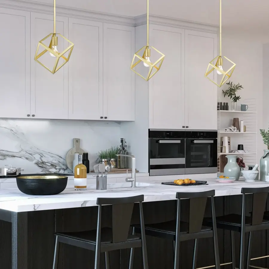 Golden Lighting Cassio 1-Light Pendant in Olympic Gold - Image 2