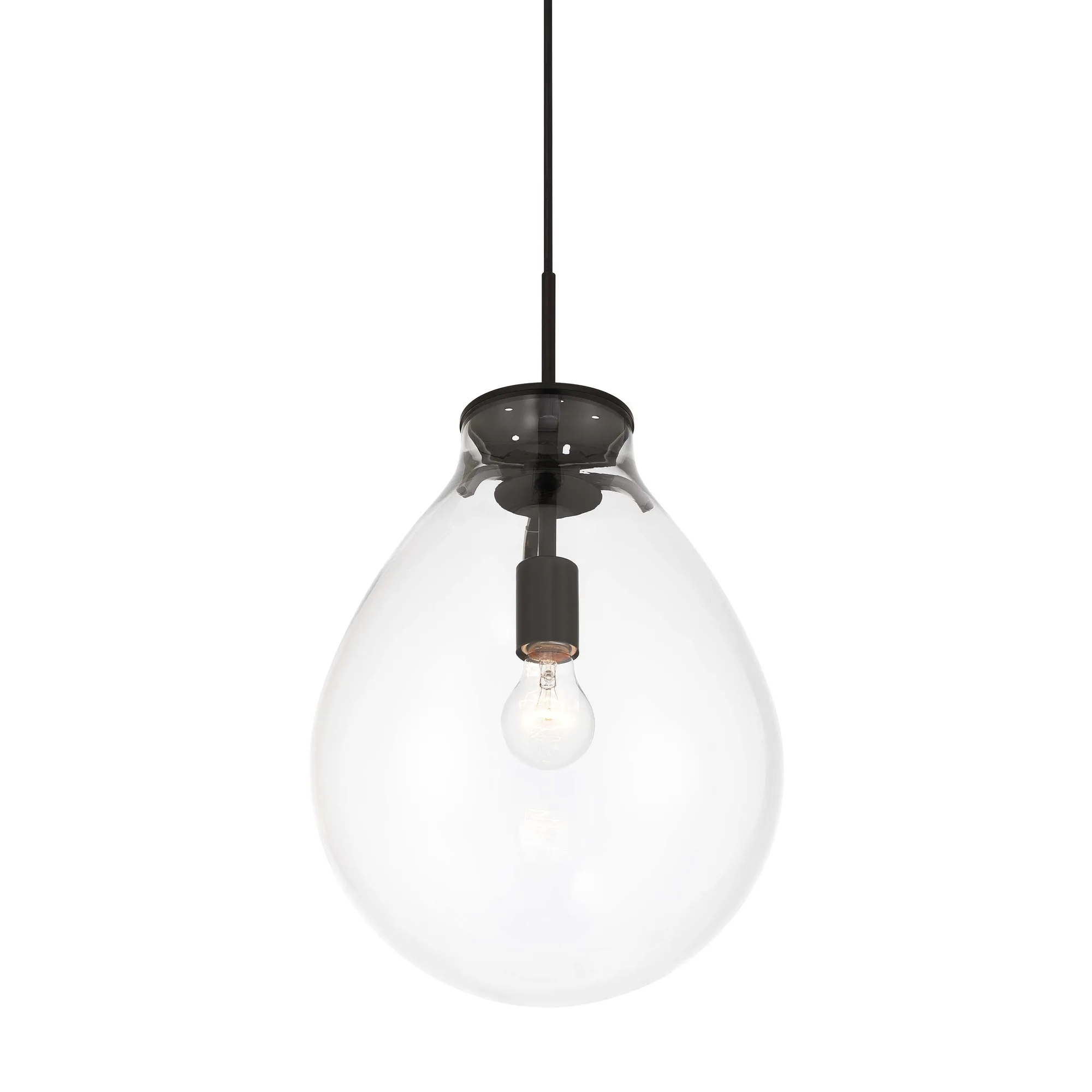 Drop One Light Pendant in Matte Black