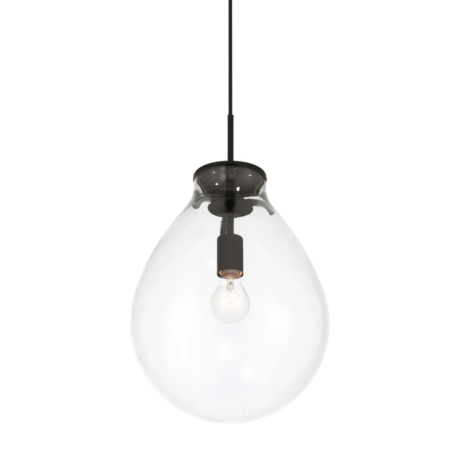 Drop One Light Pendant in Matte Black - Image 1