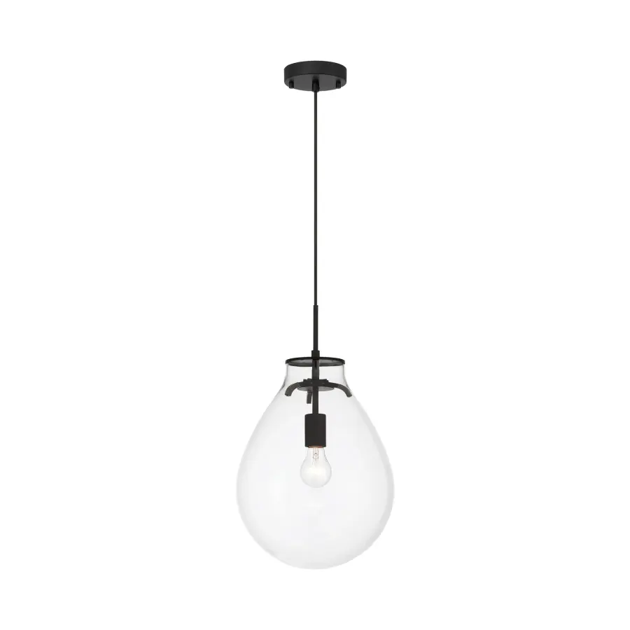 Drop One Light Pendant in Matte Black - Image 2