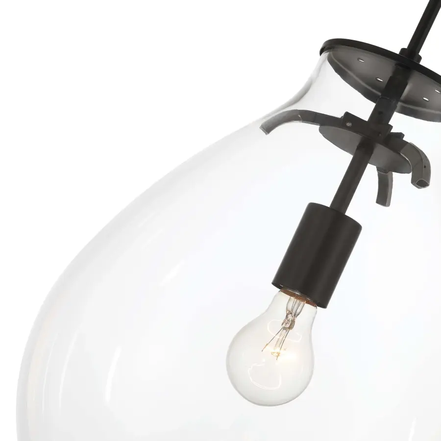 Drop One Light Pendant in Matte Black - Image 3